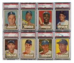 1952 Topps PSA-Graded Complete Set (407) Including #311 Mickey Mantle PSA VG-EX 4