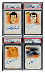 2003 Rittenhouse "Star Trek" Animated Adventures Autograph PSA-Graded Near-Complete Set (9/12)