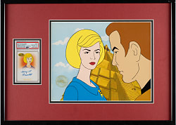 2003 Rittenhouse "Star Trek" Animated Adventures Autograph PSA-Graded Trio in Framed Displays with Limited-Edition Celluloids