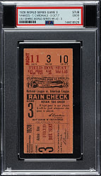 1928 St. Louis Cardinals (vs. New York Yankees) World Series Game 3 Ticket Stub PSA GOOD 2 - Lou Gehrig Hits Two Home Runs