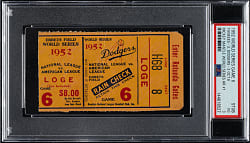 1952 Brooklyn Dodgers (vs. New York Yankees) World Series Game 6 Ticket Stub PSA VG 3 - Mickey Mantle First World Series Home Run