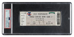 2022 Philadelphia Phillies (vs. Houston Astros) World Series Game 4 Full Ticket PSA MINT 9 - Astros Combined No-Hitter