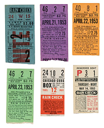 1953 Brooklyn Dodgers Road-Game Ticket Stub Collection (12) - All Games Featuring Jackie Robinson!