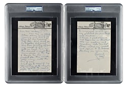 1956 Ty Cobb Two-Page Handwritten and Signed Letter - PSA/DNA