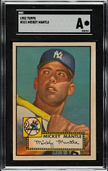 Lot # 2: 1952 Topps #311 Mickey Mantle SGC Authentic