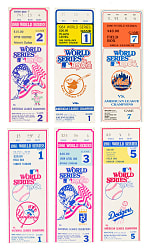 1980 to 1989 World Series Ticket Stub Collection (19)