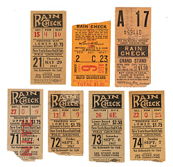 1947 Brooklyn Dodgers Regular-Season Ticket Stub Collection (7) - Jackie Robinson Rookie Year!
