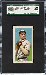 1909-1911 T206 White Border Christy Mathewson White Cap SGC GOOD 30