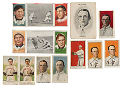 1910-Era Fred Tenney Type-Card Collection (11) Including E90-1, T206, T202, and M116
