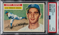 1956 Topps #79 Sandy Koufax Gray Back PSA MINT 9