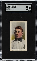 1910-1911 M116 Sporting Life Honus Wagner Pastel Background SGC EX 5