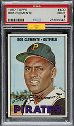 1967 Topps #400 Roberto Clemente PSA MINT 9 (MBA Gold Diamond)