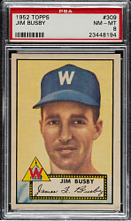 1952 Topps #309 Jim Busby PSA NM-MT 8