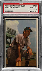 1953 Bowman Color #159 Mickey Vernon PSA NM-MT 8