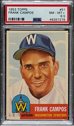 1953 Topps #51 Frank Campos PSA NM-MT+ 8.5