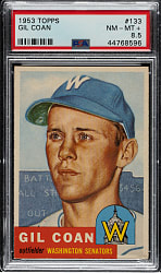 1953 Topps #133 Gil Coan PSA NM-MT+ 8.5