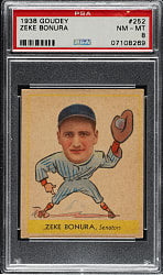 1938 R323 Goudey "Heads-Up" #252 Zeke Bonura PSA NM-MT 8 - Highest Graded!