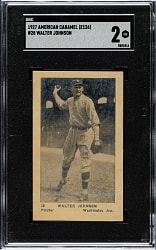 1927 E126 American Caramel "Series of 60" #28 Walter Johnson SGC GOOD 2