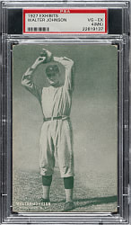 1927 Exhibits Walter Johnson PSA VG-EX 4 (MK)