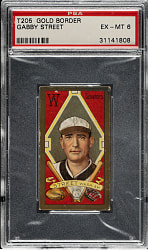 1911 T205 Gold Border Gabby Street PSA EX-MT 6