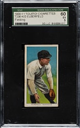 1909-1911 T206 White Border Kid Elberfeld Fielding SGC EX 60 - Tolstoi Back - 1 of 2 - Highest Graded!