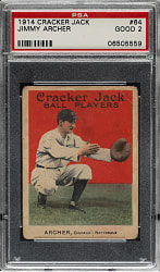 1914 E145 Cracker Jack #64 Jimmy Archer PSA GOOD 2