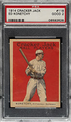 1914 E145 Cracker Jack #118 Ed Konetchy PSA GOOD 2