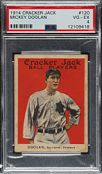 1914 E145 Cracker Jack #120 Mickey Doolan PSA VG-EX 4