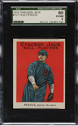 1914 E145 Cracker Jack #121 Hub Perdue SGC EX/NM 80