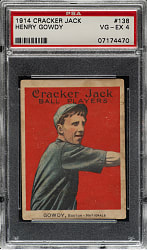 1914 E145 Cracker Jack #138 Henry Gowdy PSA VG-EX 4