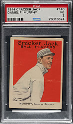 1914 E145 Cracker Jack #140 Daniel Murphy PSA VG 3