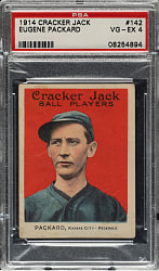 1914 E145 Cracker Jack #142 Eugene Packard PSA VG-EX 4