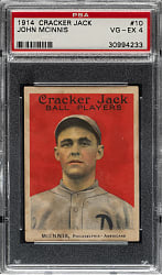1914 E145 Cracker Jack #10 John McInnis PSA VG-EX 4
