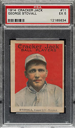 1914 E145 Cracker Jack #11 George Stovall PSA EX 5