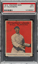 1914 E145 Cracker Jack #20 Cy Falkenberg PSA EX 5