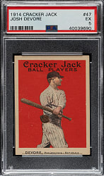 1914 E145 Cracker Jack #47 Josh Devore PSA EX 5
