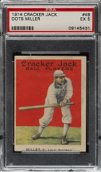 1914 E145 Cracker Jack #49 Dots Miller PSA EX 5