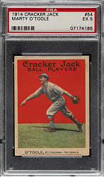 1914 E145 Cracker Jack #54 Marty O'Toole PSA EX 5