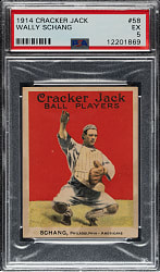 1914 E145 Cracker Jack #58 Walter Schang PSA EX 5