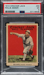 1914 E145 Cracker Jack #60 Rollie Zeider PSA EX 5