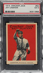 1914 E145 Cracker Jack #62 Jay Cashion PSA EX 5