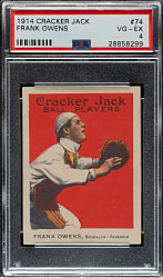 1914 E145 Cracker Jack #74 Frank Owens PSA VG-EX 4