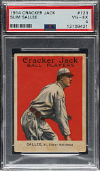 1914 E145 Cracker Jack #123 Slim Sallee PSA VG-EX 4