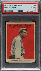 1914 E145 Cracker Jack #65 Tris Speaker PSA GOOD 2