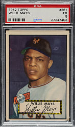 1952 Topps #261 Willie Mays PSA EX 5