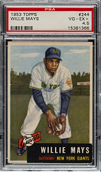 1953 Topps #244 Willie Mays PSA VG-EX+ 4.5