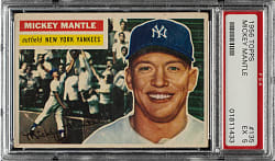 1956 Topps #135 Mickey Mantle Gray Back PSA EX 5