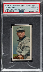 1909-1911 T206 White Border Cy Young Glove Shows PSA VG-EX 4