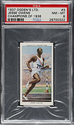 1937 Ogden's Ltd. "Champions of 1936" #3 Jesse Owens PSA NM-MT 8