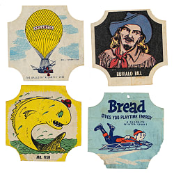 Circa 1950s Nonsport Bread Label Collection (113) Including Two Complete Sets